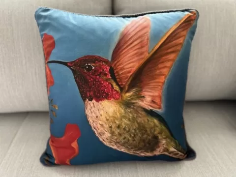 Anna's Hummingbird #2 pillow case - NO insert