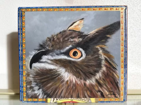 Horned Owl - Fine are giclee