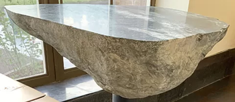 Live Edge Boulder Side Table